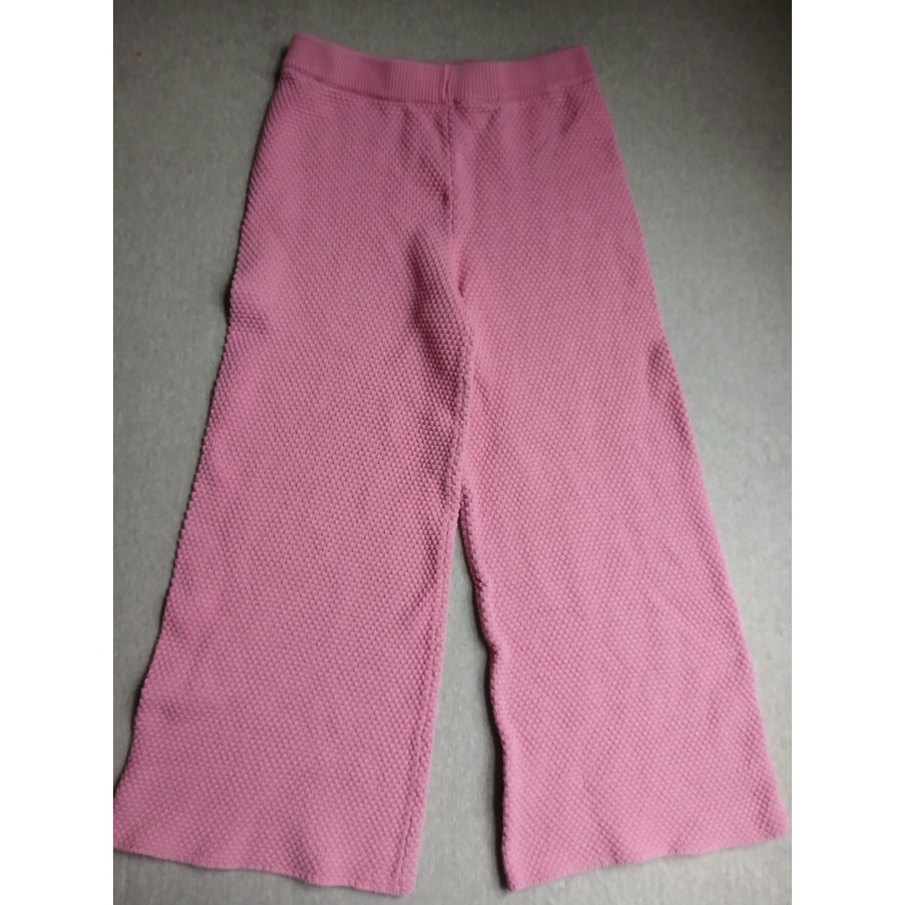 Free People Pants XS Crop Wide Leg Hailee Beach Waffle Knit Beach Preppy